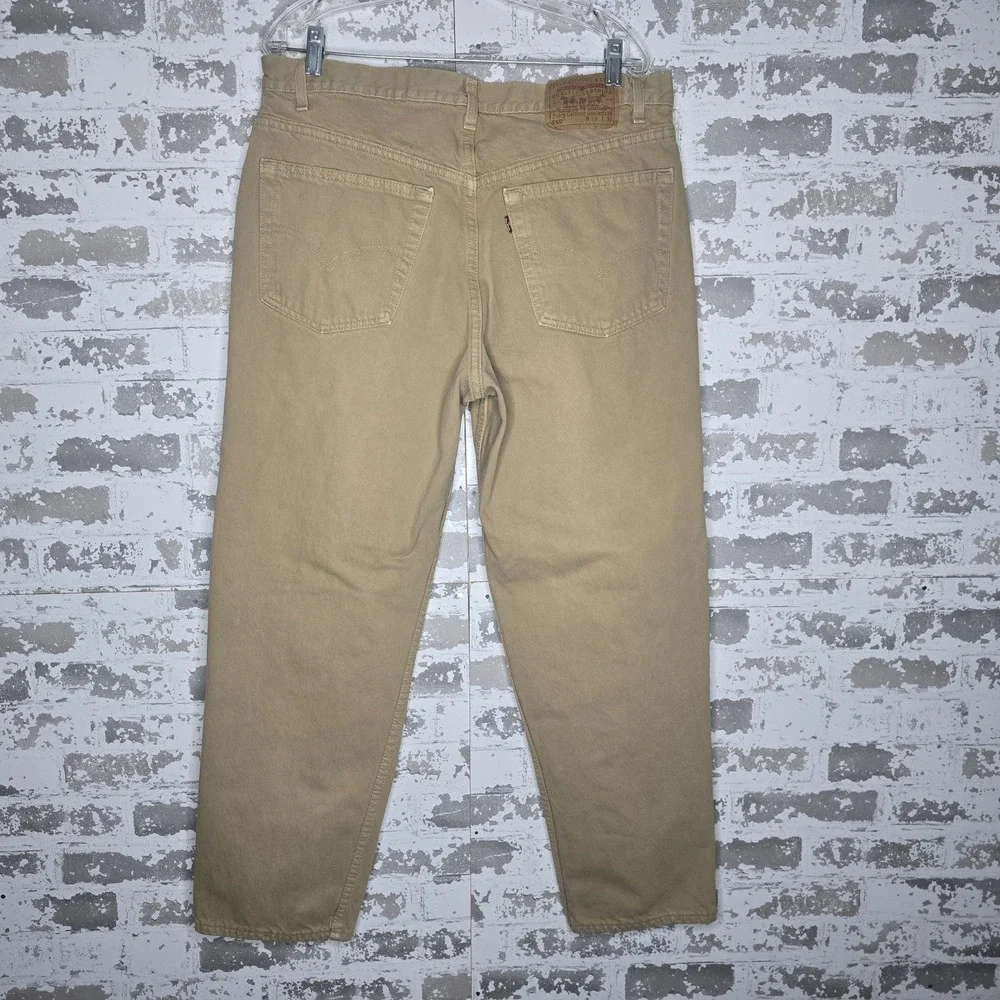 Levis 550 Jeans Mens 36x30 Relaxed Fit Tapered Leg Beige VTG Y2K Made In USA
